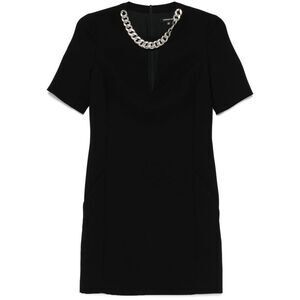 BARBARA BUI Chain Detail Crepe Dress Women 10 BLACK Pants
